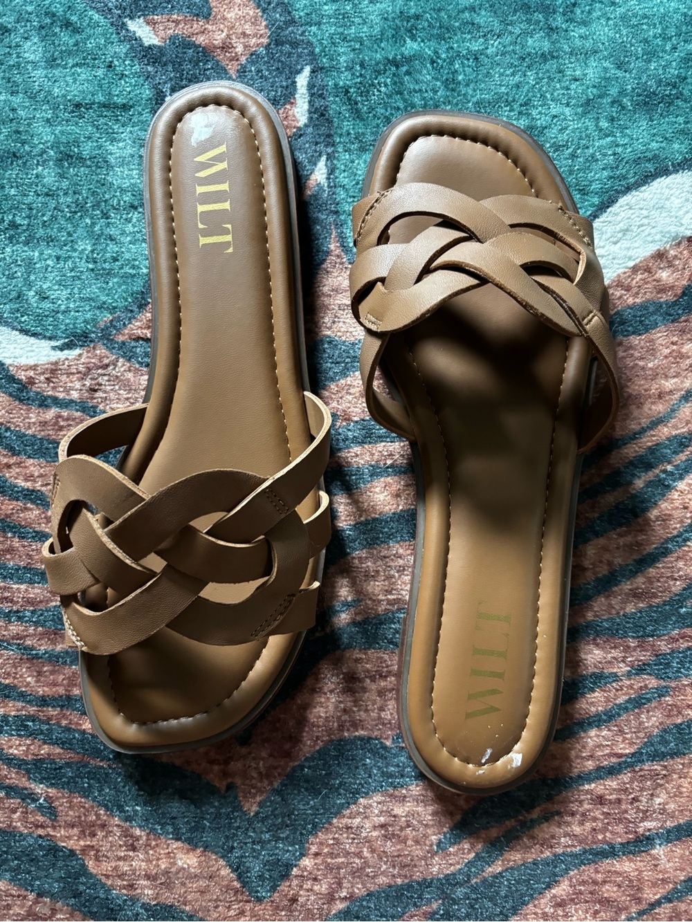Wilt Brown Braided Slide Sandals